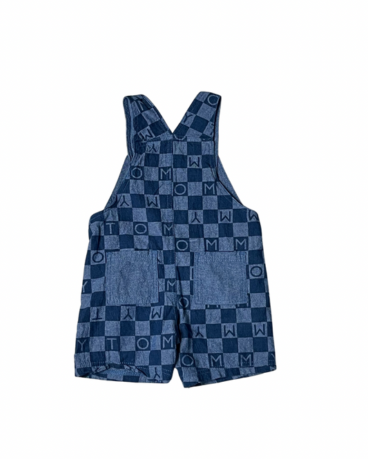 tommy hilfiger overall jean shorts - 18M