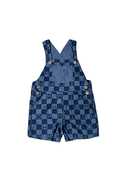tommy hilfiger overall jean shorts - 18M